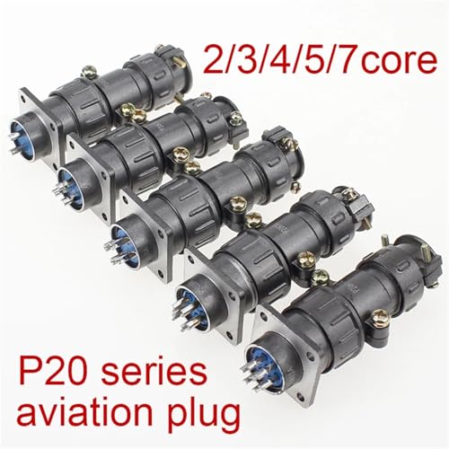 Conector redondo P20 serie 3 núcleos aviation plug miniatura 2