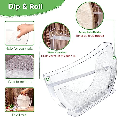 Rice Paper Bowl Spring Roll Bowl Rice Paper Holder With Side Pocket rice-paper-bowl-spring-roll-bowl-rice-paper-holder-with-side-pocket