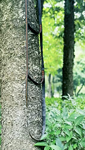 3-Step Climbing Stick Aider With 2*Durable Carabiners, Tree Stand Steps, Bright-Orange Webbing Hunting Ladders, Easy-To-Use Lightweight Rope Aider For Hunting Safety, Outdoor Climbing #TOP5