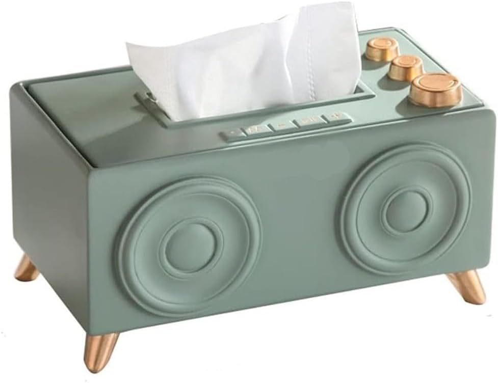 Tissue Box Cover Creative Household Tissue Box Living Room Desktop Decoration Tissue Box Storage Box Simple Tissue Box (Color : Dark Green, Size : One Size)