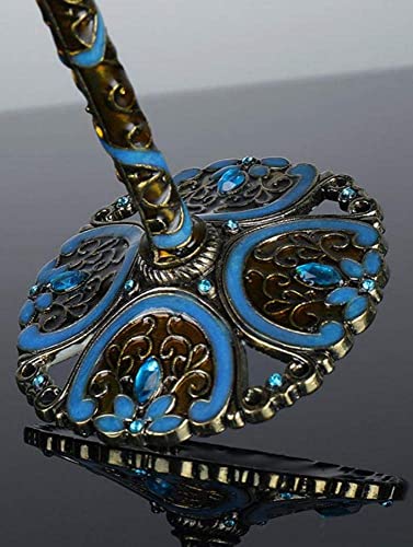 Wine Glasses Clear Handcrafted Champagne Glasses Red Wine Glasses Set Of 2 Enamel Floral Goblets (Blue) #TOP5