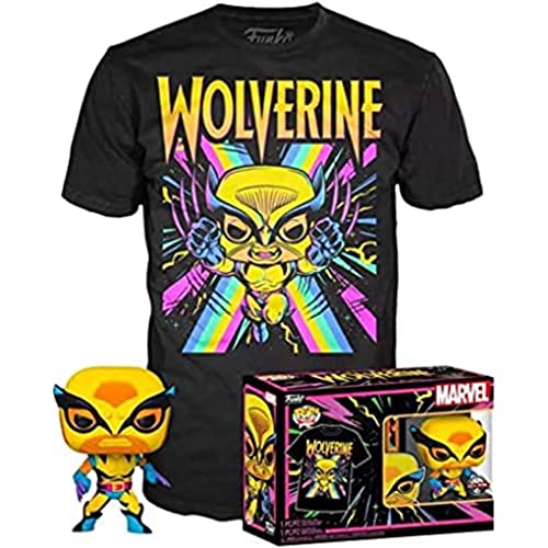 Funko Pop! & tee: Xmen - Dementor - Wolverine - (Blacklight) - Extra Large - XL - Marvel - Camiseta, Franela - Ropa con Figura de Vinilo Coleccionable - Idea de Regalo para Adultos Hombres y Mujeres