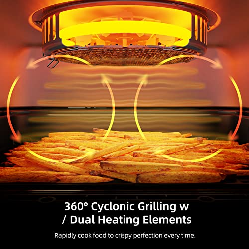 Chefavor 7-In-1 Smokeless Indoor Grill/Griddle With Air Fryer Combo, Visible Window, Smart Thermometer, Double Heating Element, Use Opened Or Closed, Steak Searing, Up To 450℉, Black #TOP4