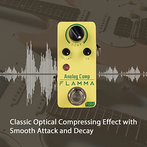 Flamma Fc21 Compressor Pedal Electric Guitar Effects Pedal Classic Optical Compressing Effect True Bypass #TOP2