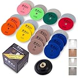 4 Inch Diamond Tile Polishing Pads for Grinder Polisher, 15 PCS Wet Dry Concrete...