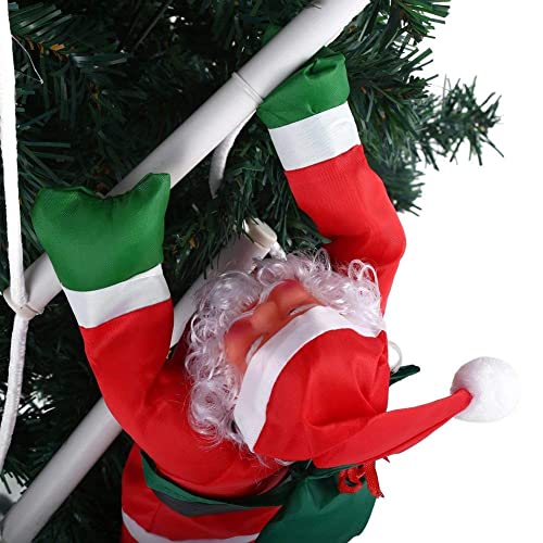 Yosoo Santa Claus Climbing On Rope Ladder For Christmas Tree Indoor Outdoor Hanging Ornament Decor Christmas Xmas Party Home Door Wall Decoration #TOP7