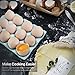 Flexzion Ceramic 12 Cups Egg Tray - Whole Dozen Porcelain Egg Holder Container Keeper Storage Organiser Decorative Serving Stand Serveware for Refrigerator Fridge Countertop Display Kitchen