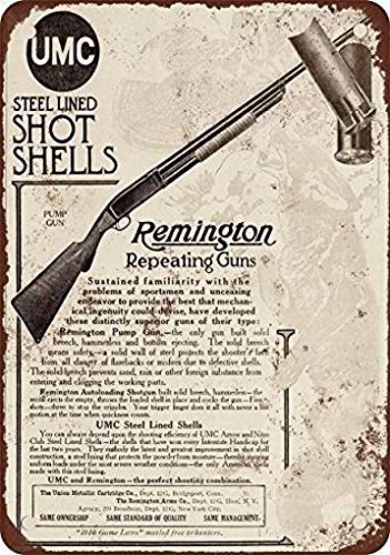 LoMall 8 x 12 Metal Tin Sign 1910 Remington Shotguns