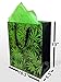Gift Bag with Tissue, Large Size, Marijuana Bud and Leaves Print, with Cotton Handles, for Christmas, Holiday, Birthday, Wedding, Bachelor, and Bachelorette Occasions