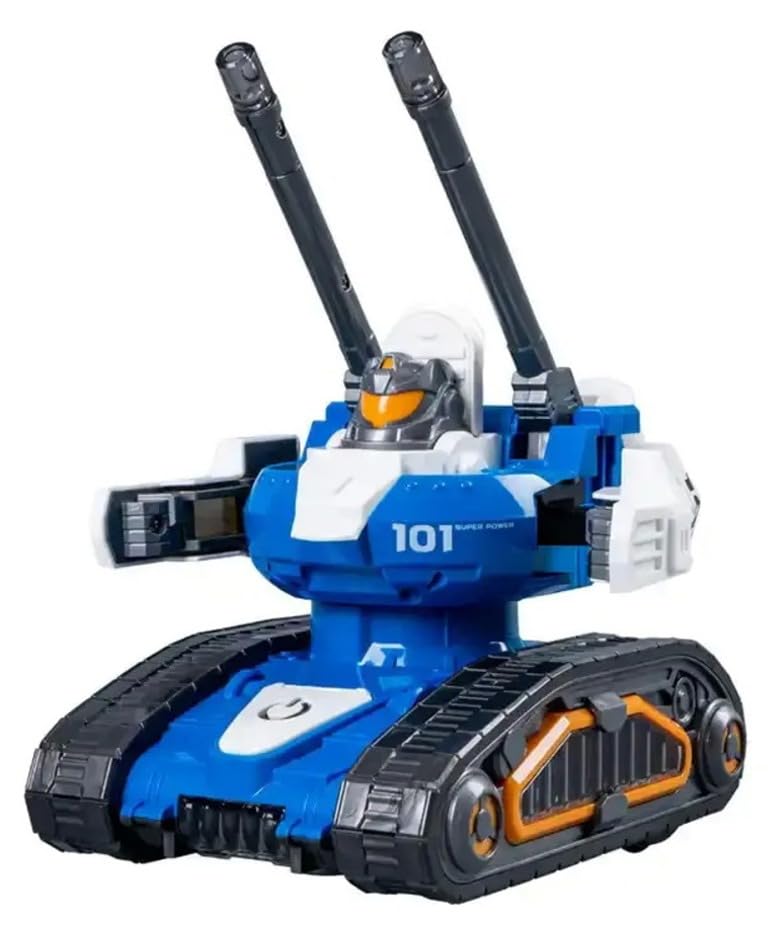 KRIREEN Super Power Tank Robot Toy for Kids Deformation Toys with LED Light Music & Realistic Sound Effect, for Boys & Girls with Bump & Go Mode and Lights & Music (Multicolour) (B0D5B7QFL9) Amazon Price History, Amazon Price Tracker