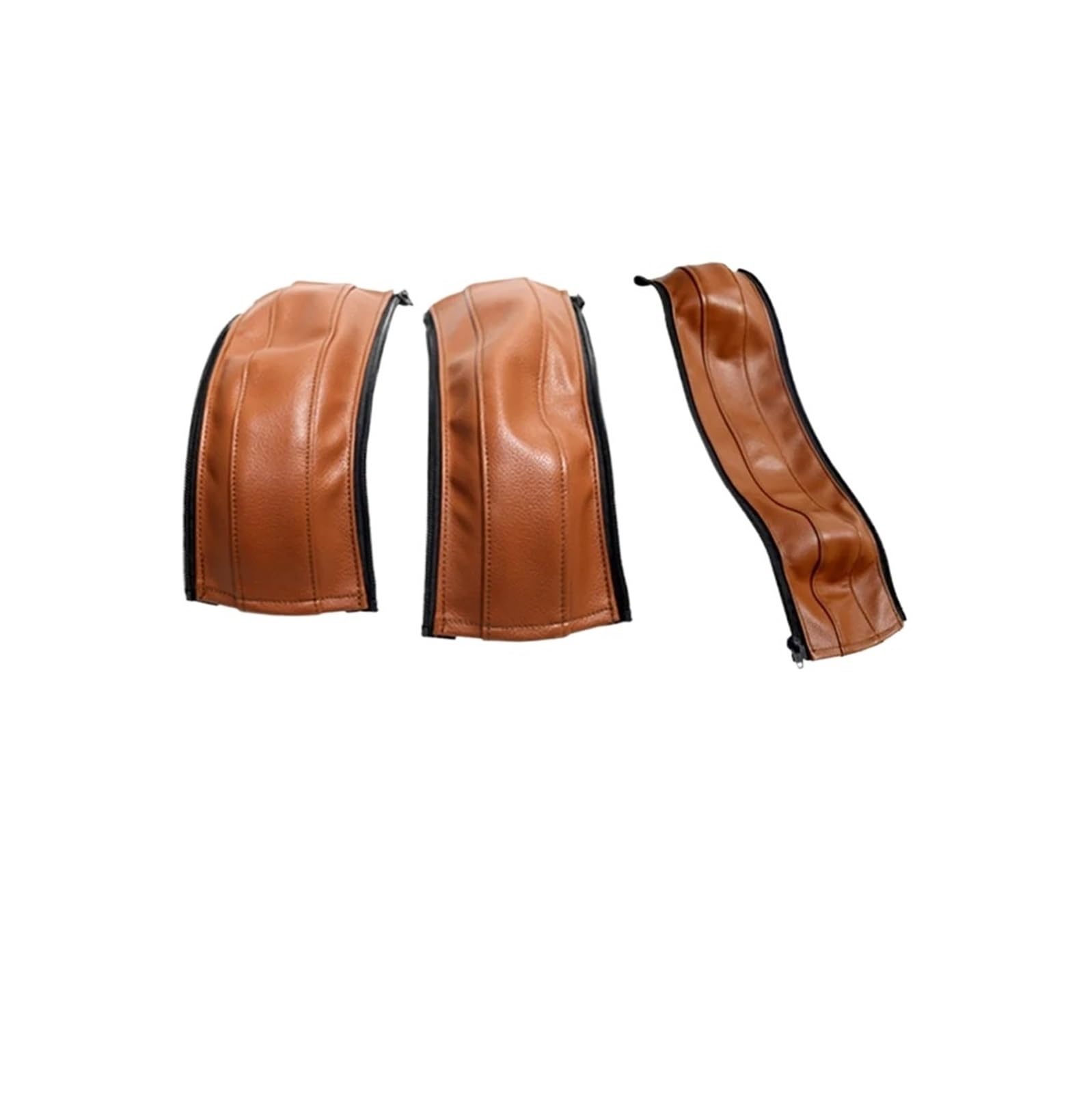 Copri maniglia per passeggini Coprisedili in pelle PU for passeggino, paraurti, maniglia, custodia, bracciolo, copertura protettiva, accessori for barre(Mom baby 3PCS brown)