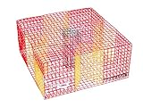 OceanBuilt Large 1 x 1 Pinfish Fishing Trap, 4 Throat Saltwater Live Bait Trap for Pinfish & Bait, Heavy Duty PVC Coated Wire (Trap)
