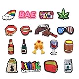 SHINQEAR 18pcs Fashion Shoe Charms Shoe Decoration Pins Accessories Fits For Sandals Shoe Wristband Decoration Party Favor Unisex-adult gifts