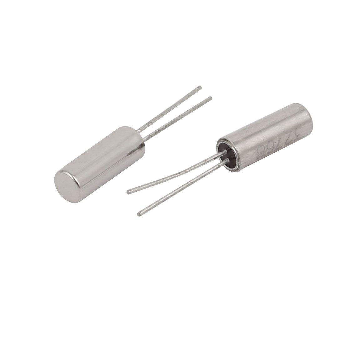 Aexit 20 piezas 3mm x 8mm 32.768 kHz Cristal de cuarzo cilíndrico Oscilador plateado