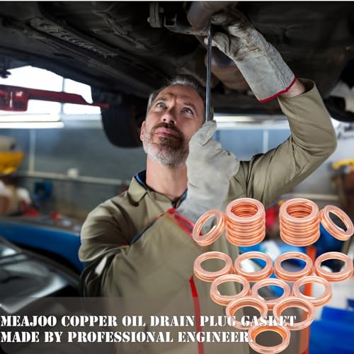 Image of 20PCS Copper Engine Oil Drain Plug Gaskets Replacement for 11026-01M02 Nissan /Infiniti EX35 FX35 FX45 FX50 G20 G25 G35