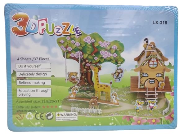 Multi Color Puzzles for Kids, Creative & Decorative 3D Card Puzzles, Best for Children Gaming, Brainstorming (Animals Park) (B0CVS81346) Amazon Price History, Amazon Price Tracker