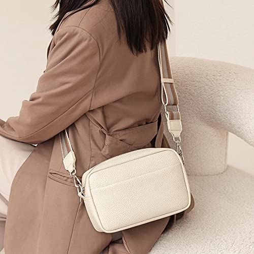 Crossbody Bag for Women Wide Strap Shoulder Bag Camera Crossbody Purse with Zipper2