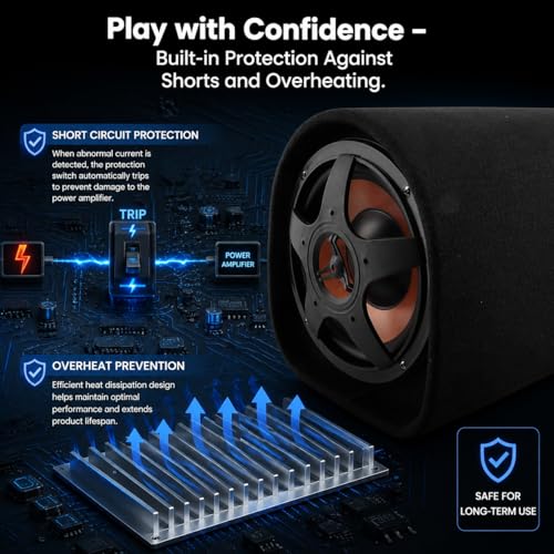 Samochodowy subwoofer, samochodowy subwoofer 12 V Samochodowe głośniki basowe Duże zużycie Modyfikacja dźwięku Wzmacniacz dźwięku