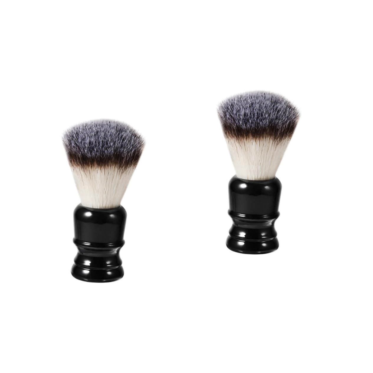 Mikinona 2 Pcs Nylon Bristles Beard Brush Men's Styling Tool Professional Cleaning Brush Resin Handle Portable