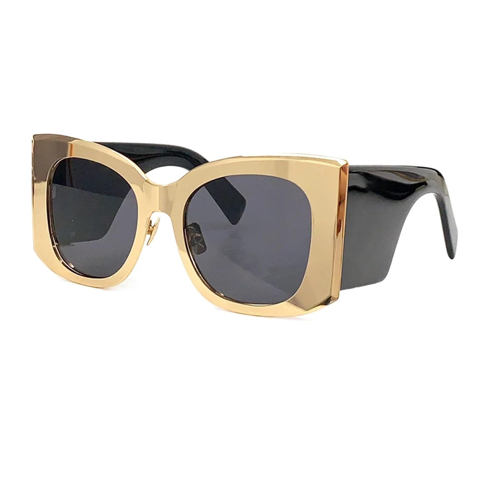 feiluod Oversized Eye Sunglasses Women Designer Fashion Square Sun Glasses Compatible with Female Trend Big Frame Glasses(No.5 Sunglasses)