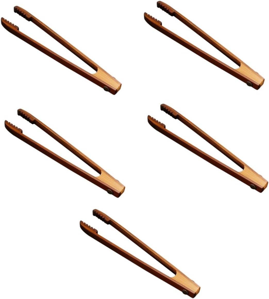 Zerodeko 5pcs Food Clamp Non- Kitchen Serving Tongs for Baking Tea and Bbq -scald Clip for Bread Meat and Salad for Parties and Events