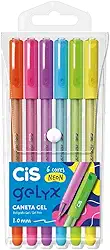 Caneta Gel – CiS Gelyx – Estojo com 6 unidades – Neon