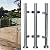 TFCFL 90CM High Glass Balustrade Railing Post Glazing Stainless Steel Pole Handrail Garden Fencing Silver (90cmCorner Post)