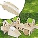 Bothyi Bunny House Habitat Decor Hideaway Hut Small Pets Activity Toy Hamster Hideout for Rabbit, Chinchilla, Ferret, Style D