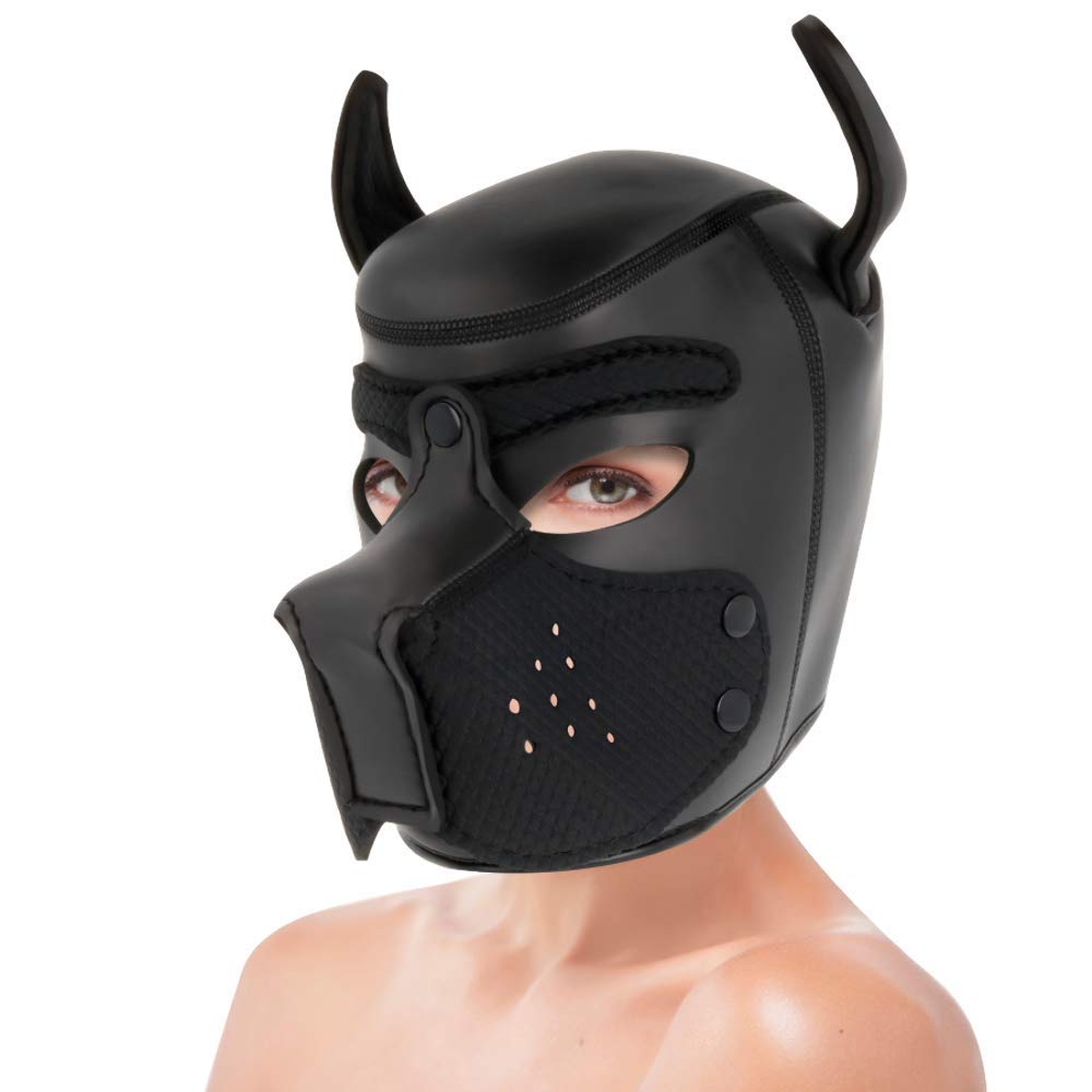 Darkness Bondage Darkness Máscara Perro de Neopreno con Hocico Extraíble M 21 g
