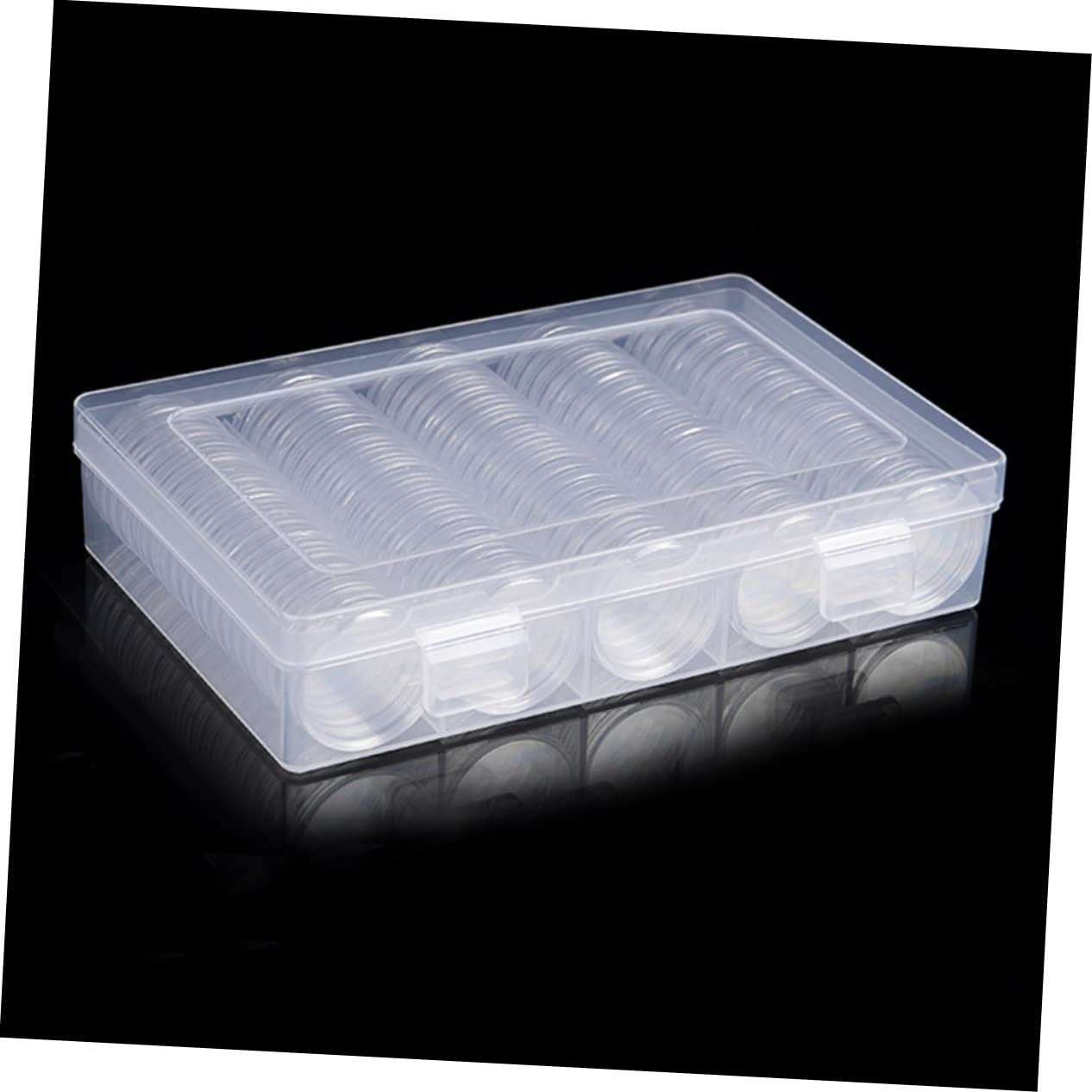 VILLCASE 4juegos Organizador De Monedas Transparente Con Caja De Almacenamiento Para Coleccionistas De Monedas y Protección