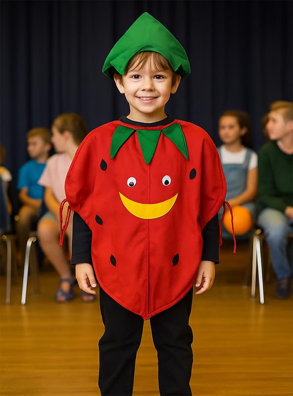 Image of FancyDressWale Fruit & Vegetable Fancy Dress Costume for Kids | Free Size 2-10 Years | School Fancy Dress, Stage Shows, Theme Parties