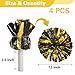Lovecheer 4PCS Black and Gold Pom Poms Cheerleading Metallic Cheer Pompoms Kids Sports Team Spirits Football Basketball Games Dance Halloween Party Cheering