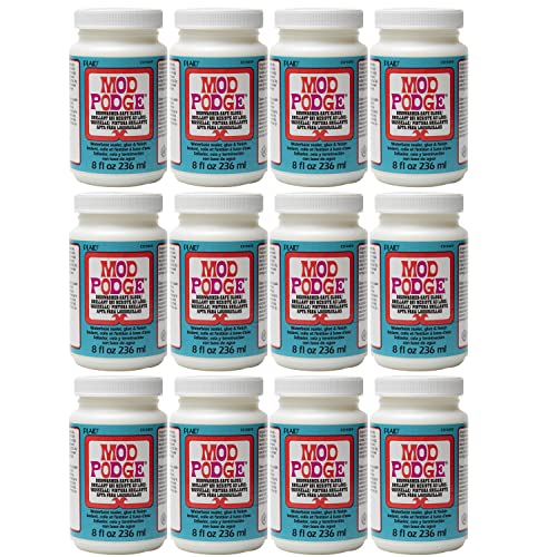 Mod Podge Dishwasher Safe Waterbased Sealer, Decoupage Glue with Gloss Finish, 8 fl oz (Pack of 12),Clear,CS15059B- (Pack of 12)