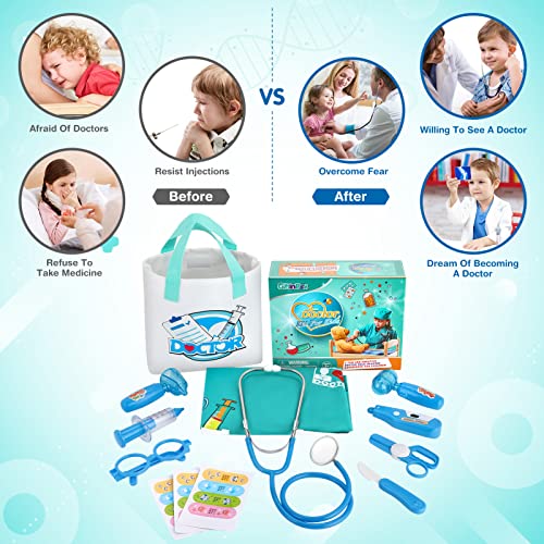 Giftinbox Doctor Kit For Kids, Doctor Playset For Kids, Girls And Boys, Medical Kit For Kids With Real Stethoscope, Doctor Role Play Costumes Pretend Dress Up Set For Kids Age 6-8 #TOP6
