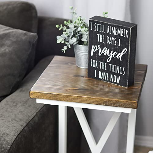 I Still Remember The Days I Prayed - Modern Farmhouse Decor For The Home 6X8 Wall Decorations For Living Room Or Shelf Accent - House Prayer Sign Wooden Religious Plaque Christian Gifts For Women #TOP7