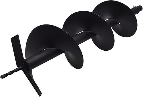 Broca de taladro de tierra de 8 pulgadas, broca de flores para plantas de jardín, maceta rápida, compatible con poste de gas, excavadora de agujeros