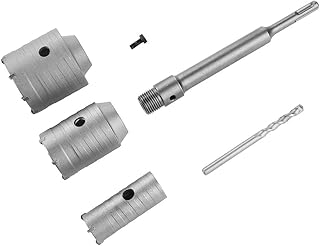 Concrete Drill Bit 65mm 50mm 30mm SDS Plus Shank Carbide Tip Concrete Hole Saw Cutter Wall Drill Bit Kit, Shank Drill Bit Cutter for Brick Concrete Cement Stone