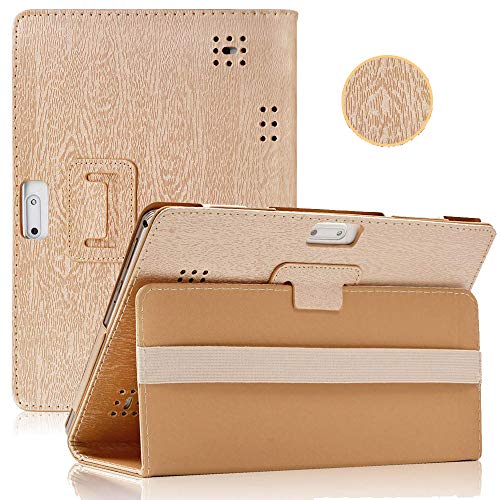 DETUOSI YELLYOUTH 10.1 inch Android Tablet Case, PU Leather Folio Cover fit