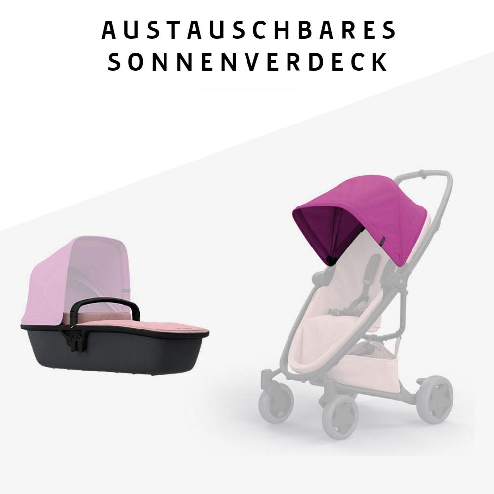 Quinny Lux Kinderwagenaufsatz Babywanne für Zapp Flex Plus, blush on graphite