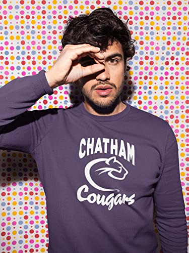 Chatham University Cougars Logo 1 Color Unisex Crewneck Sweatshirt - Chatham Cougars Apparel2
