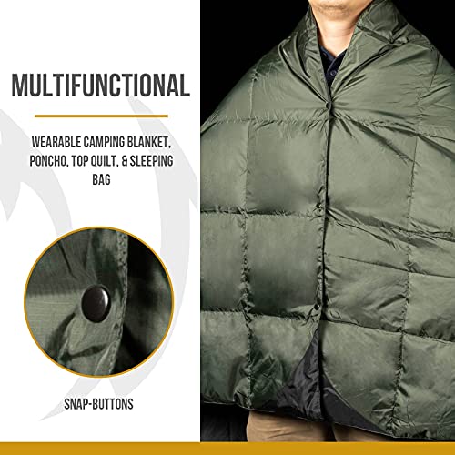 OneTigris Down Camping Blanket for Cold Weather Packable Puffy Backpacking Lightweight Quilt Hiking Gardening Travel Beach Picnic - Image 6