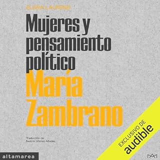 María Zambrano Audiolibro Por Elena Laurenzi arte de portada