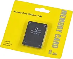 Cartão de Memória para PlayStation 2, 8MB, Compatível com PS2 Fat e Slim