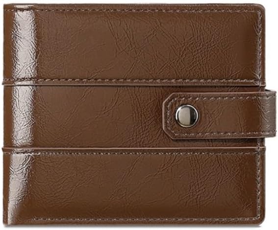 Men's Short Wallet Er Fold Multi-card Slot Money Pu Zipper Coin Purse