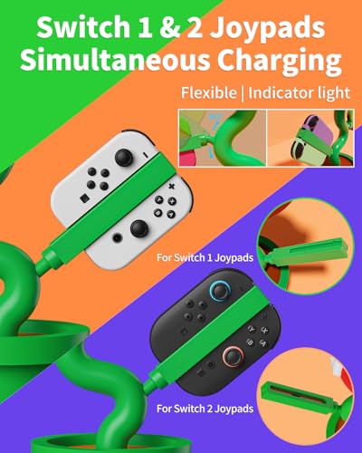 Image of Switch 2 TV Dock for Nintendo Switch2 /1 /OLED Docking Station with Cooling Fan, Chargering Dock for Switch 2 /1 Joypads, Piranha Dock Duo with 4K 60Hz HD /USB 2.0 /USB-C Ports, Cute Gaming Gift