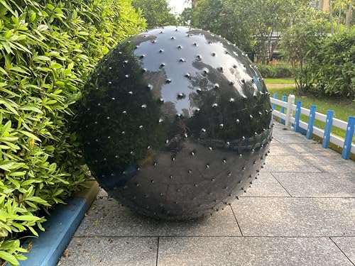 Large Sensory Massage Ball for Kids, 33.5" 85cm Bouncy Exercise Balls, Big Inflatable Balls with Tactile Stimulation Spikes, Outdoor Yoga Ball, Large Beach Ball (33.5" 85CM, 1 set black ball)