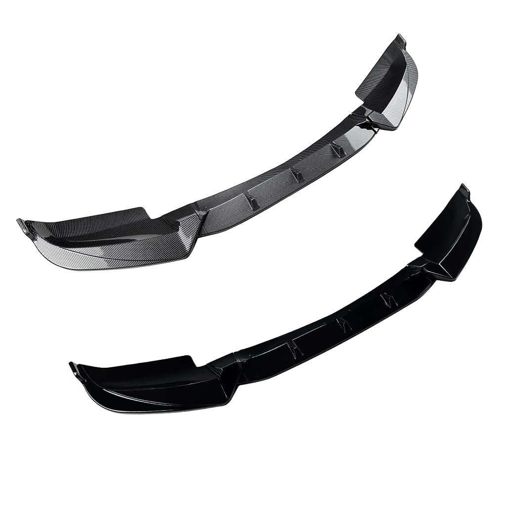 Coche Alerón Delantero para BMW X6 F16 M Sport 2015-2019, Alerón Divisor para Parachoques Delantero Anti Colisión Spoiler Delantero Protección para el Borde del Mentón,A Black