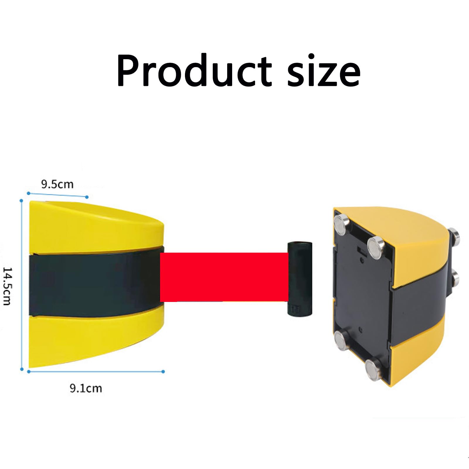 CAIFEXUE Retractable Wall Barrier,Wall Mount Crowd Control Wall Retractable Belt,Safety Belt with Abs Case,Not Enter Belt for Grocery Retail Store Stadium/3 Meters