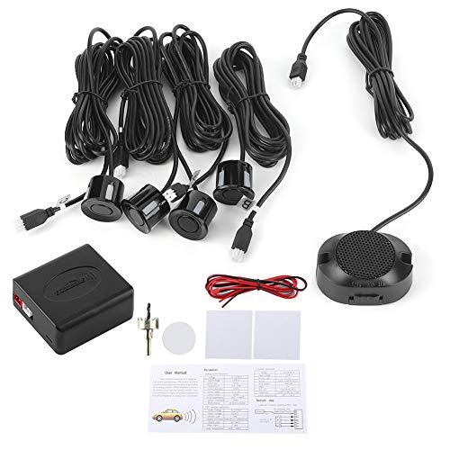 %12 OFF! Akozon Car Reverse Backup Parking Sensor Radar System Reversing Assistance Kit with Audio B...