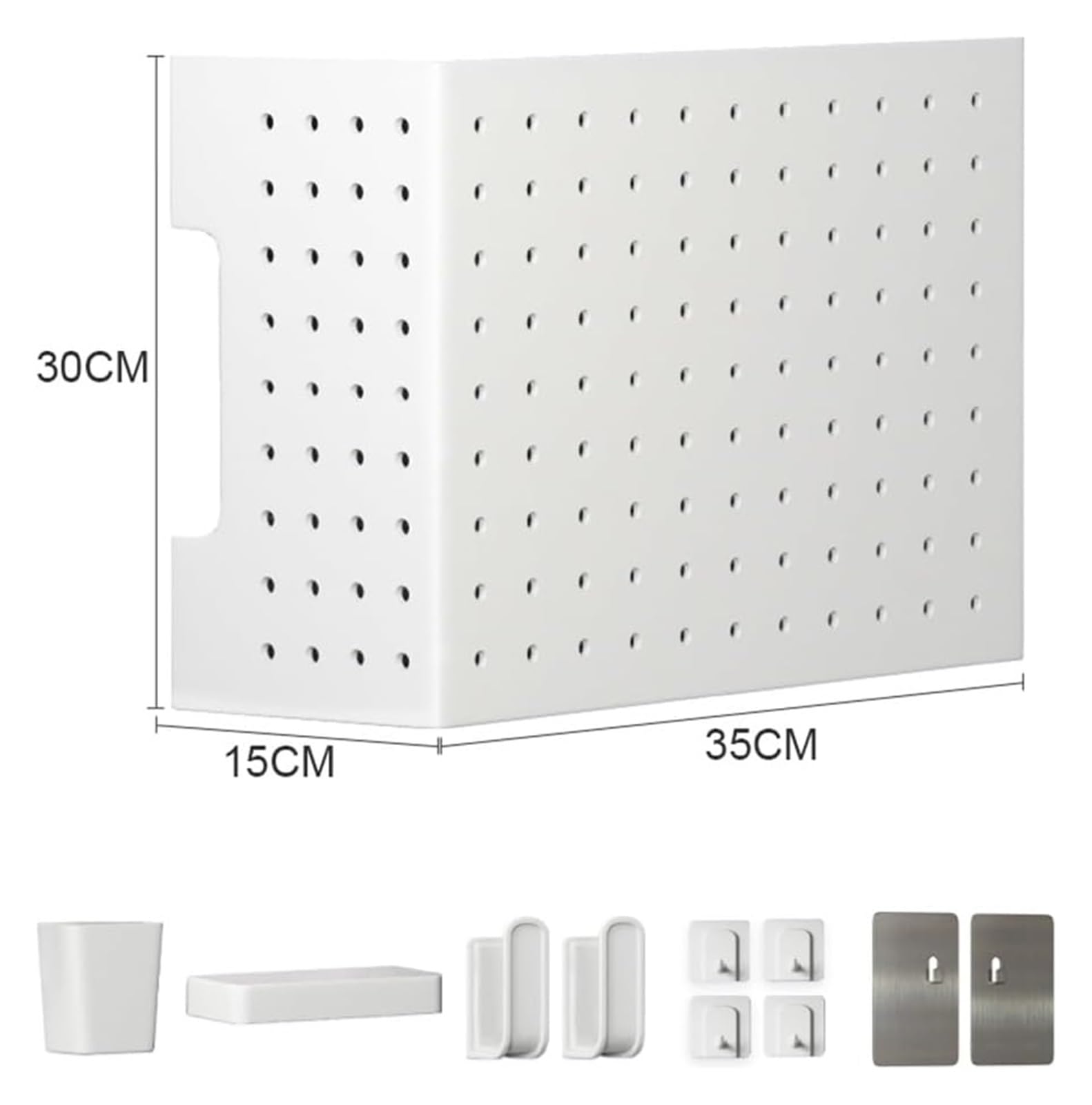 Muro Panel Perforado Para Herramientas Kit Organizador De Tablero Perforado, Paneles De Exhibición De Almacenamiento De Bricolaje Con Accesorios, Estante De Almacenamiento De Montaje En Pared De Metal